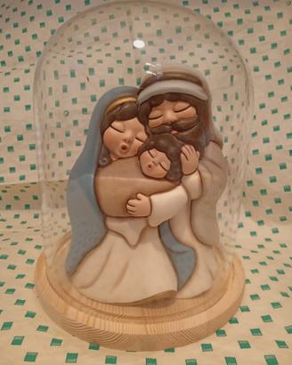 Sacra Famiglia campana vetro legno thun