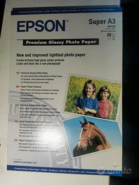 Epson carta fotografica Super A3 13"X19" nuova mai