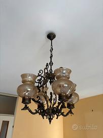 Lampadario in ottone