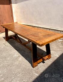Tavolo antico del ‘700 in legno massello - 3 metri