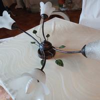 LAMPADARIO in vetro floreale‼️‼️