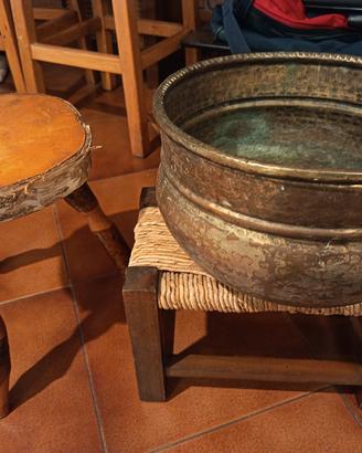 Portavaso vintage in rame e ottone