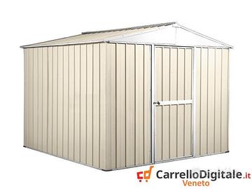 Casetta porta attrezzi lamiera 276x260 cm avorio
