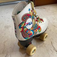 Pattini  FILA Bella White n.35 + casco +protezioni