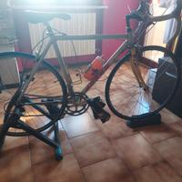 bici da corsa+rulli e scarpe