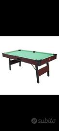 biliardo pieghevole in colore noce