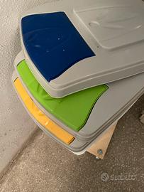 Quattro Secchi spazzatura impilabili