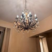 Lampadario gocce vetro