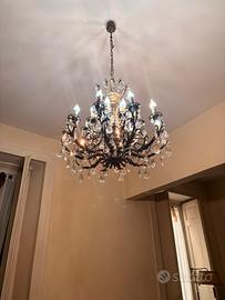 Lampadario gocce vetro