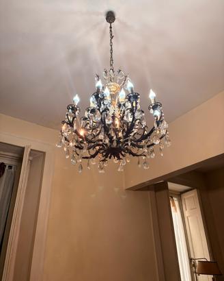 Lampadario gocce vetro