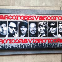 Quadro in legno omaggio a Vasco Rossi 