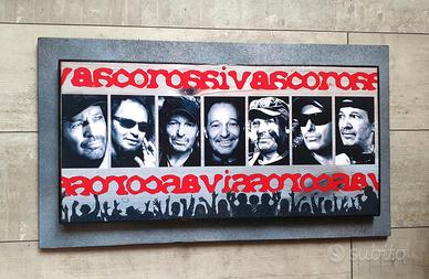 Quadro in legno omaggio a Vasco Rossi 