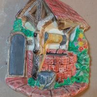 Casetta in gesso, (Quadretto tridimensionale da ap