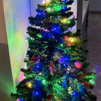 Albero natale in pvc ignifugo cm 120 con luci LED