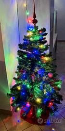 Albero natale in pvc ignifugo cm 120 con luci LED