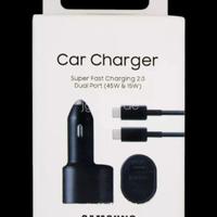 SAMSUNG CAR CHARGER DUAL PORT 15/45W +CAVO TYPE C