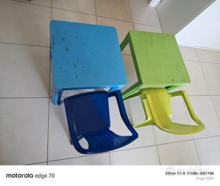 SET 2 TAVOLINI E 2 SEDIE PER BAMBINI IN PLASTICA
