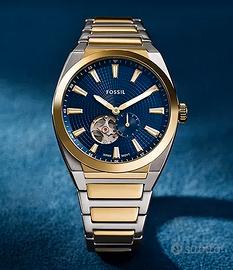 orologio automatico Fossil bracciale oro argento