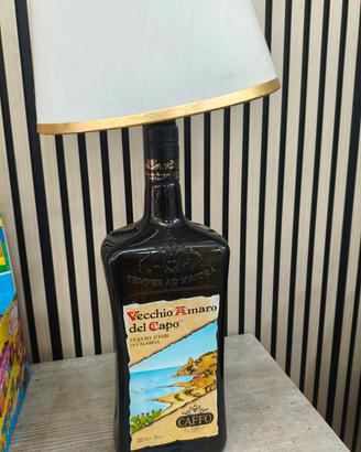 Lampada artigianale da bottiglione amaro del capo