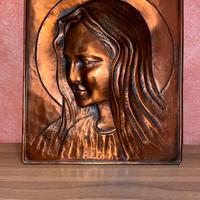 Quadro Madonna in Rame Sbalzato