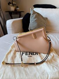 Borsa Fendi First small pelle rosa cipria
