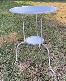 IKEA Lindved, tavolino rotondo bianco metallo