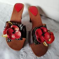 Zoccoli Legno e Pelle. N°39