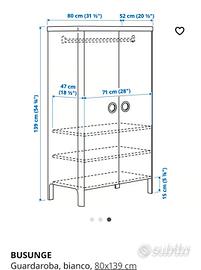 ARMADIO BUSUNGE ROSA cameretta bambina