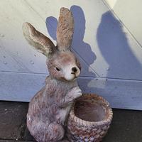 Coniglio in ceramica portavaso portafiori