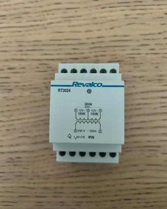 TRASFORMATORE MODULARE REVALCO 230V/24V AC30VA