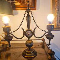 Lampada francese vintage chic Abat jour ottone