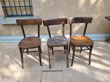 3 sedie il legno