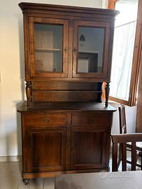 Vetrina/credenza in legno massello