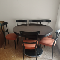 Tavolo tondo con 6 sedie