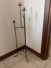 Candelabro da terra vintage in ferro battuto – 4