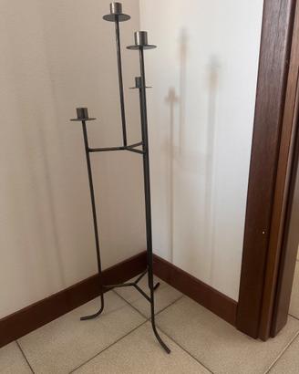 Candelabro da terra vintage in ferro battuto – 4