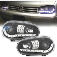 FARI VOLKSWAGEN VW GOLF 4 LUCE DIURNA LED FONDO NE