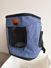Trasportino a zaino per cani o gatti, mai usato