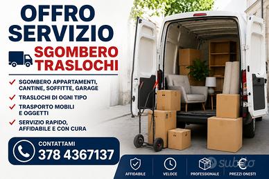 Sgombero,trasloco,svuota appartamenti e cantine