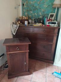 comò e 2 comodini arte povera