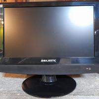 TV DVD LCD Majestic 15.4 pollici