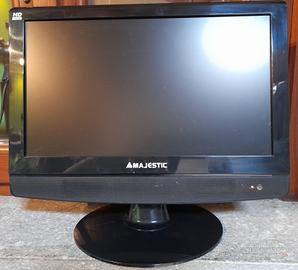 TV DVD LCD Majestic 15.4 pollici