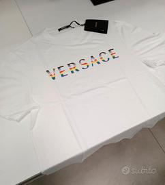 maglietta VERSACE log arcobaleno