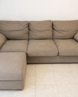 Divano letto 3 posti sfoderabile con pouf – 240 cm