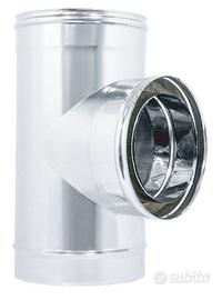 Raccordo inox a T coibentato canna fumaria