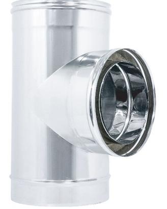 Raccordo inox a T coibentato canna fumaria