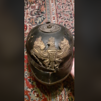 WW1,Pickelhaube da ufficiale originale