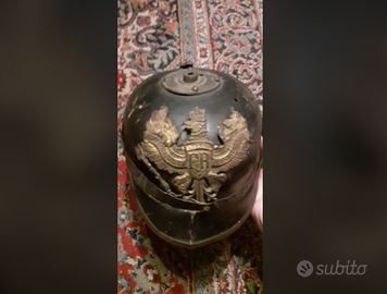 WW1,Pickelhaube da ufficiale originale
