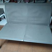 Panchina da esterno in tessuto e metallo