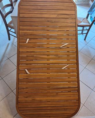 Tavolo da giardino in legno di acacia